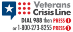 Veterans Crisis Line.  Dial 988 then press 1 or 1-800-273-8255 and press 1.